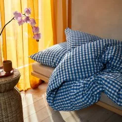 Juna Bæk & Bølge Vuodevaatteet 220x220 + 50x60 Cm, Sininen / Birch -halpa Tyynyt & Peitot kauppa juna bkblge vuodevaatteet harmaa 25