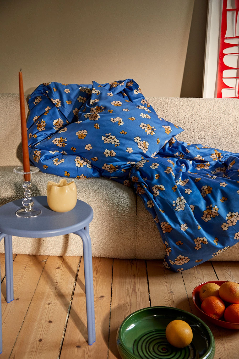 Juna Grand Pleasantly Pussilakanasetti 220x220 + 50x60 Cm, Sininen 6 Juna Grand Pleasantly Pussilakanasetti 220x220 + 50x60 Cm, Sininen - Image 4