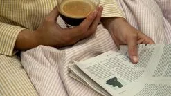 Juna Monochrome Lines Pussilakanasetti 150x210 + 50x60 Cm, Sininen -halpa Tyynyt & Peitot kauppa juna monochrome lines vuodevaatteet ochre valkoinen 2