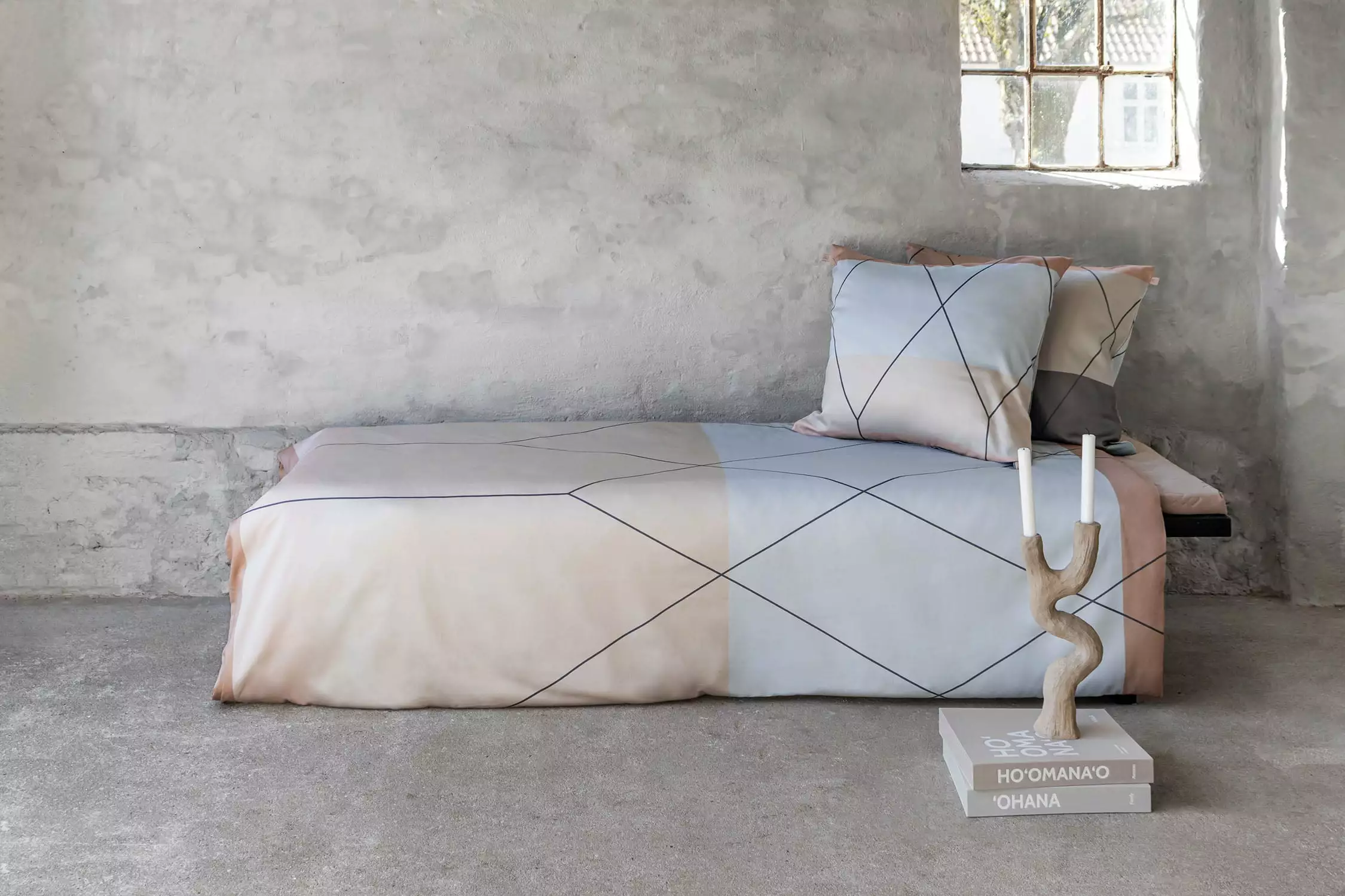 Edessä -halpa Tyynyt & Peitot kauppa mette ditmer linea bed set w140xl200 cm grey 1